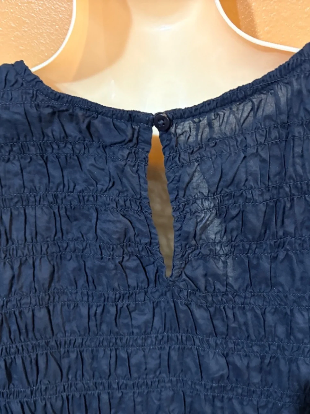 NWT Old Navy Black Pintucked Blouse Top Women's L